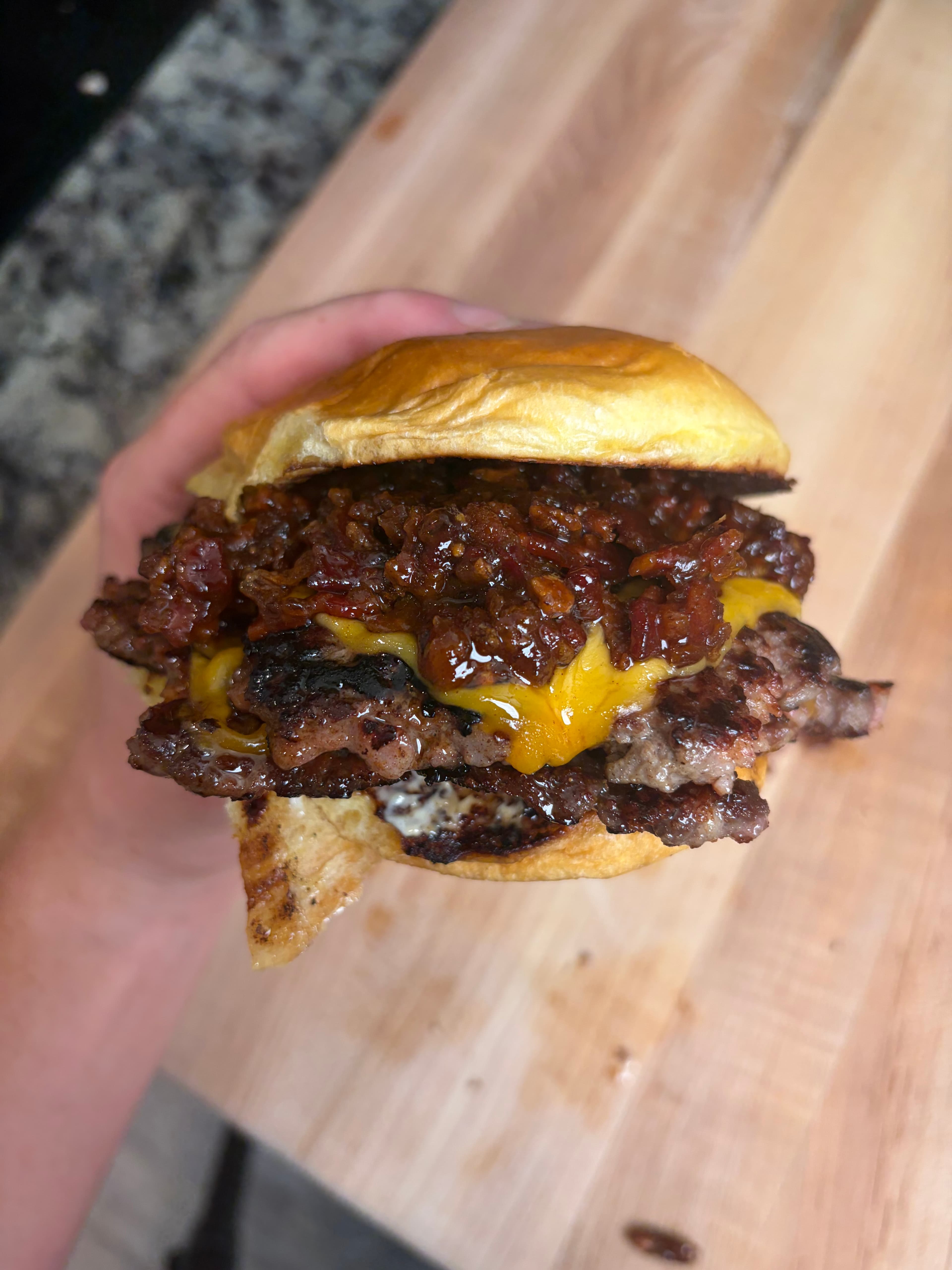 Bacon Jam Venison Burger