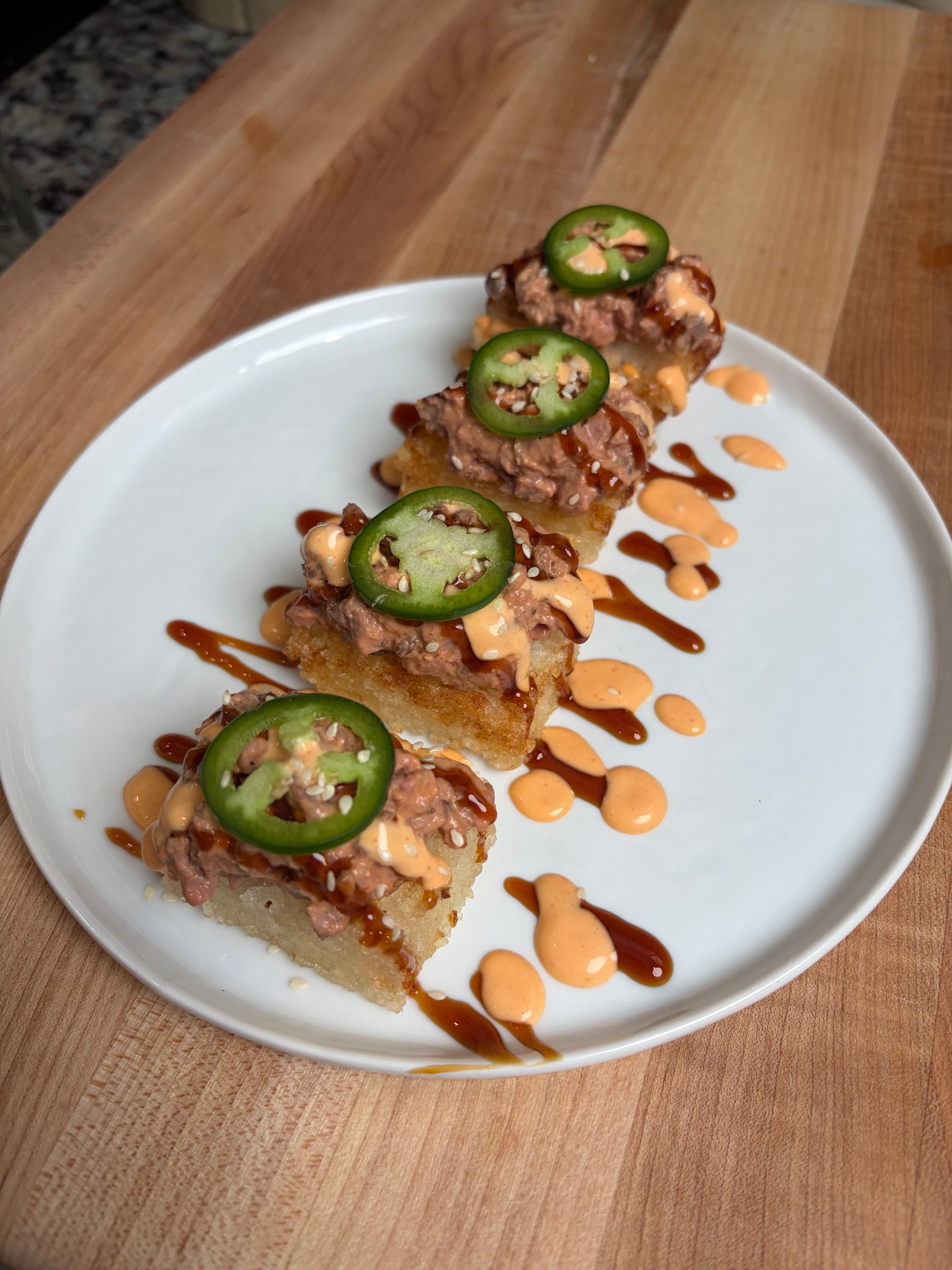 Spicy Venison Crispy Rice