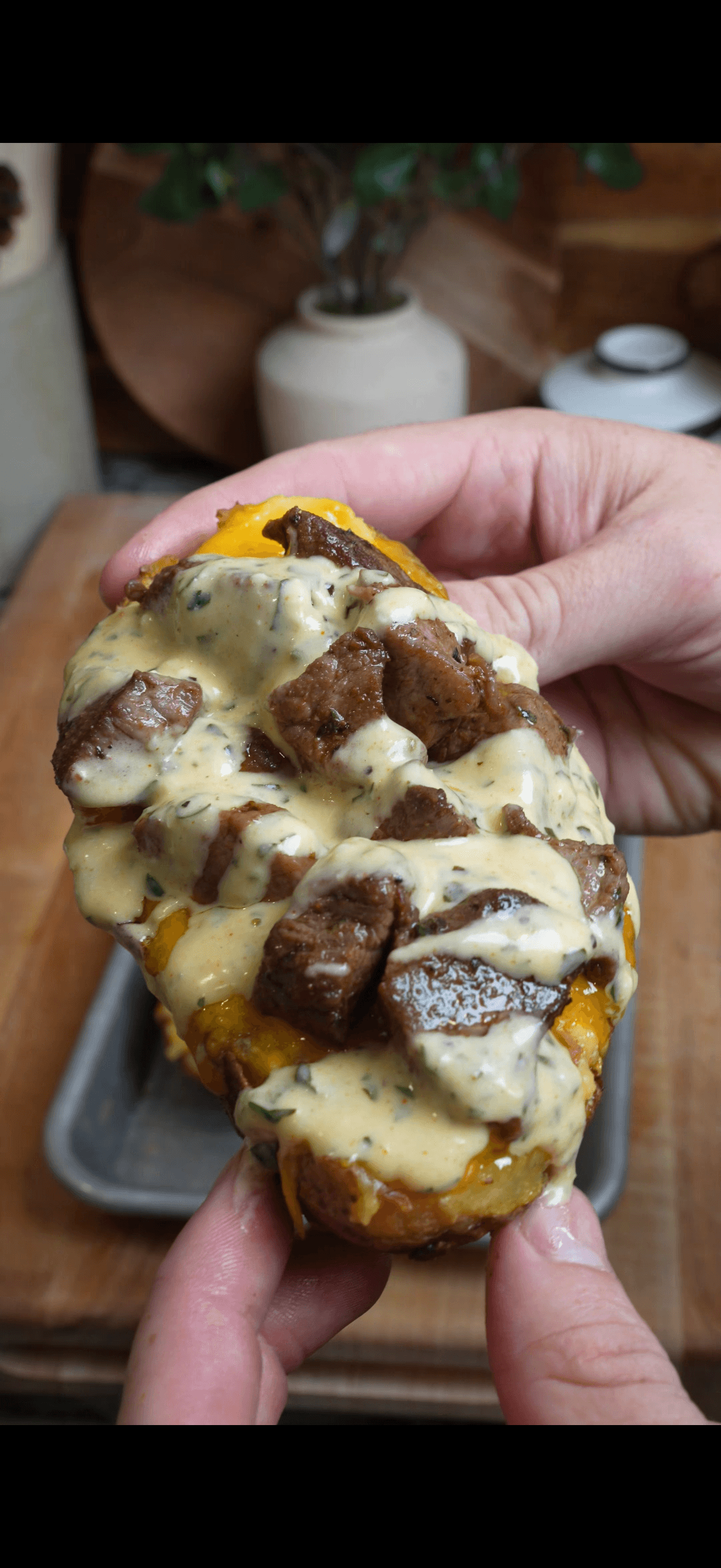 Venison Steak Potato Skins